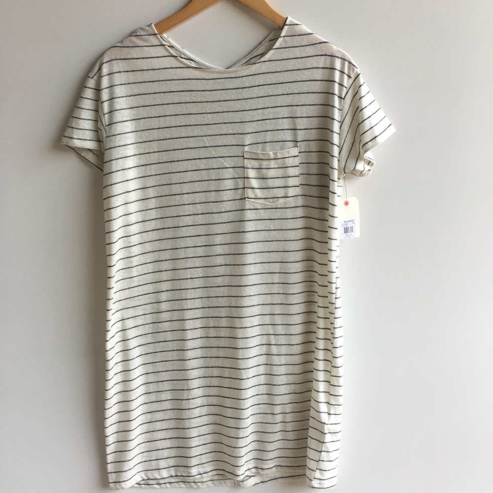 NWT BIllabong Striped Tunic T-Shirt Dress Coverup